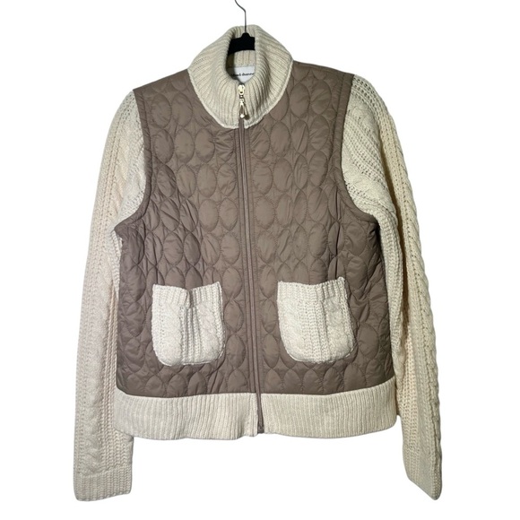 Alfred Dunner Sweater Trim Quilted Jacket NWT Medium - Picture 1 of 12